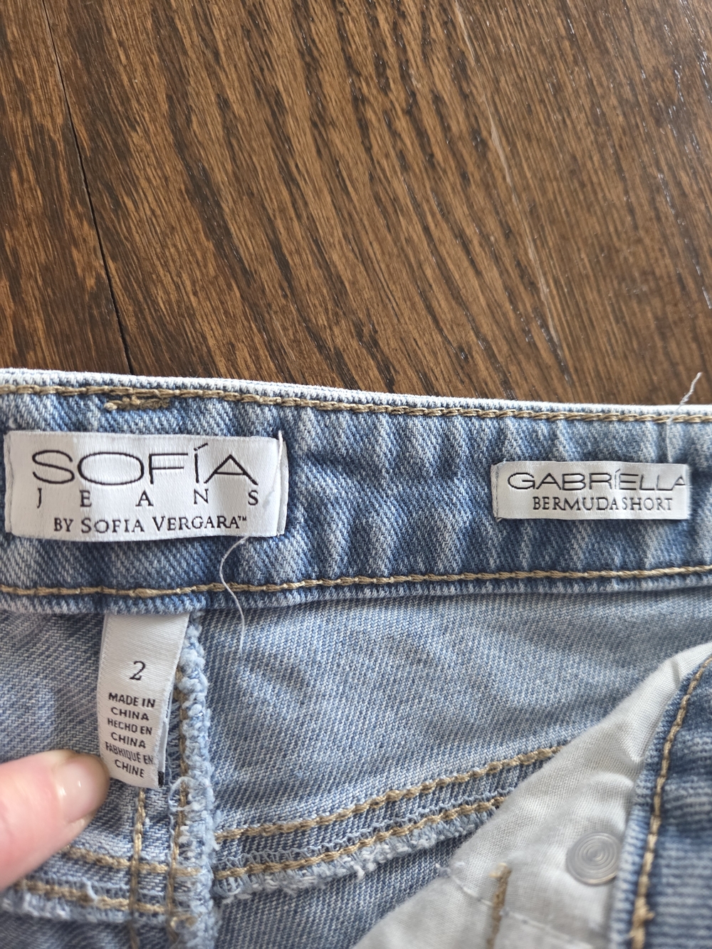 Light Blue Sofia Distressed Denim Women's Shorts - Picture 5 of 5